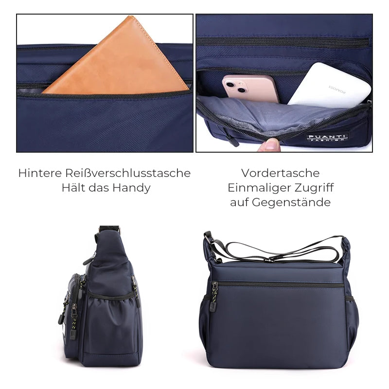 Herren Umhängetasche mit mehreren Taschen | Brehn