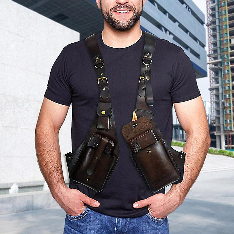 Mittelalterliche Steampunk-Retro-Schultertasche mit Schultergurt