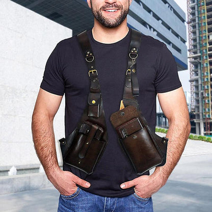 Mittelalterliche Steampunk-Retro-Schultertasche mit Schultergurt