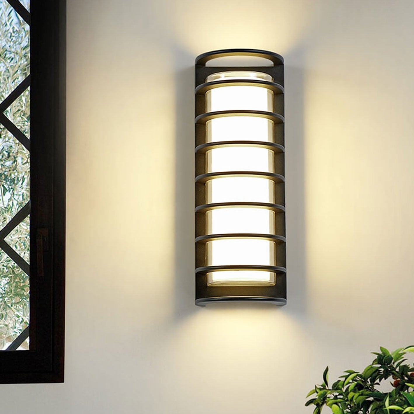 Moderne Outdoor-Säule Wetterfeste LED Garten Wand Sconce Lampe | Brehn