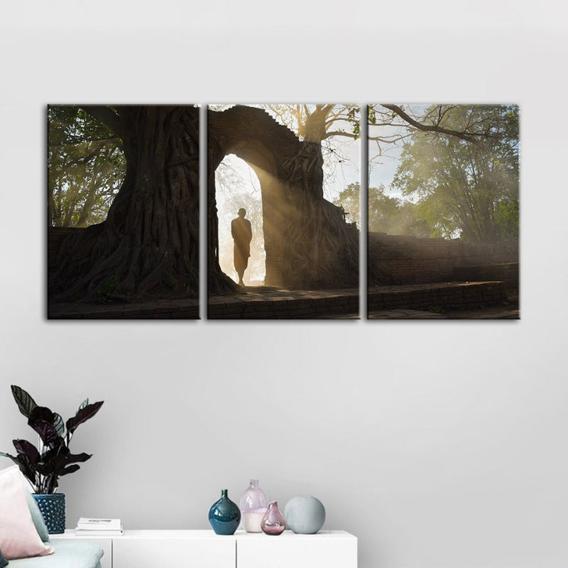 Lone Man Nature-Canvas Wandkunst Gemälde 3 Teile