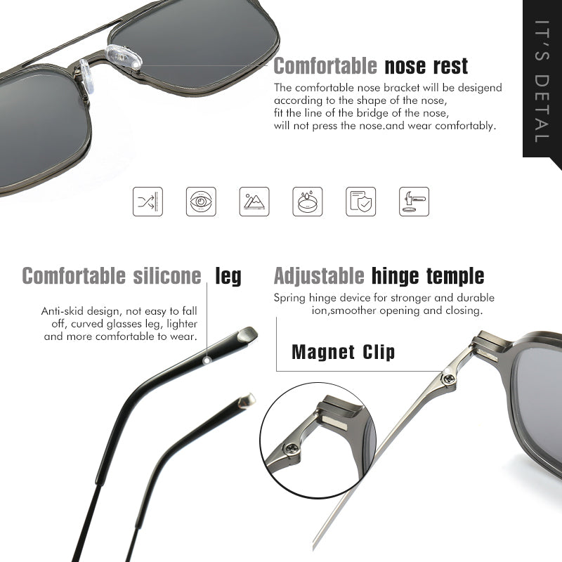Brehn | Pure Titanium Magnet Clip-On Brille