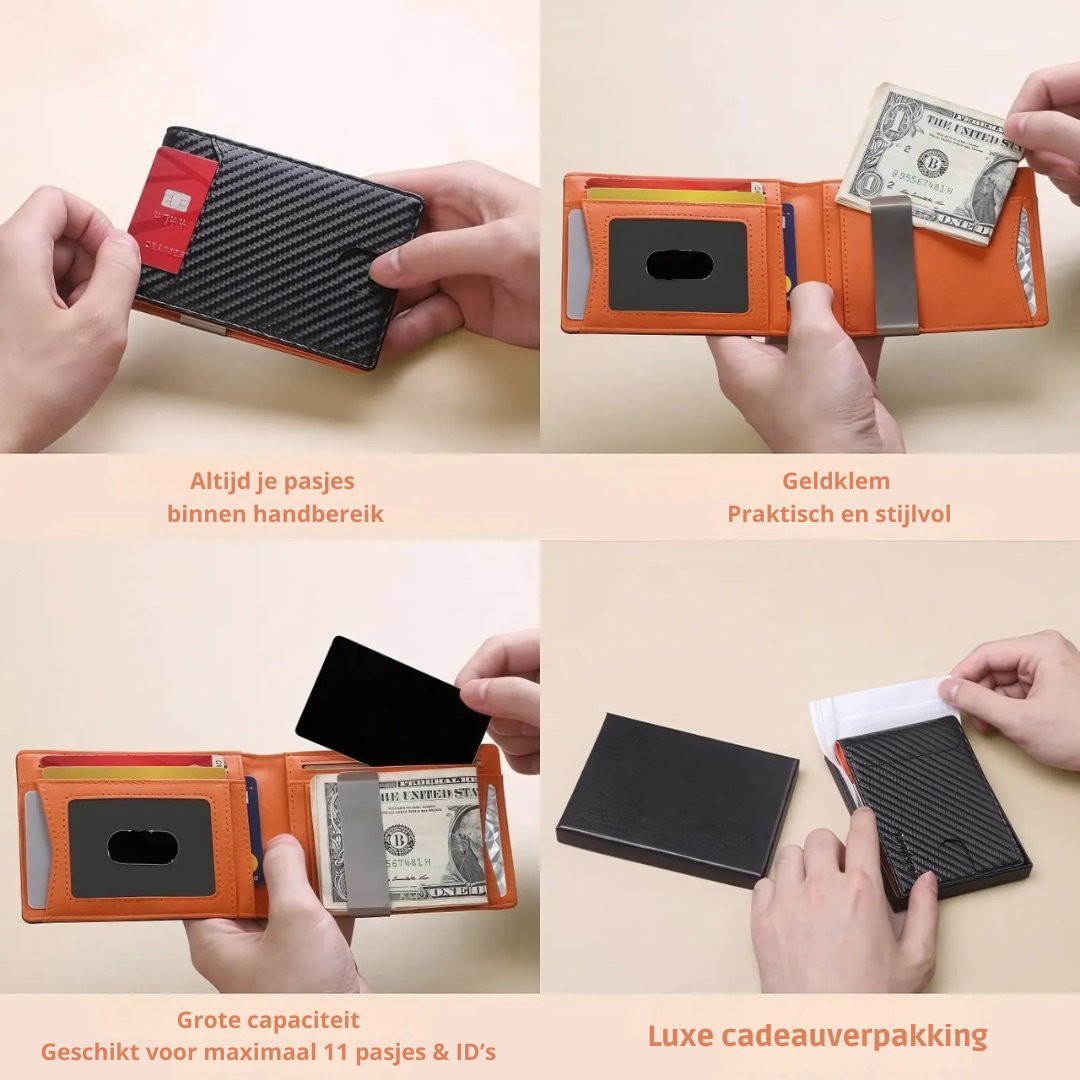 SafeSlim RFID-Geldbörse aus Leder für Herren – Kompakt, dünn und sicher