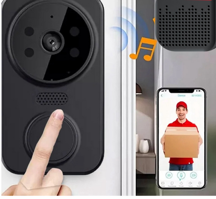 Noctiq Smart WLAN Video-Türgong - HD-Kamera, Nachtsicht, Bewegungssensor | Brehn
