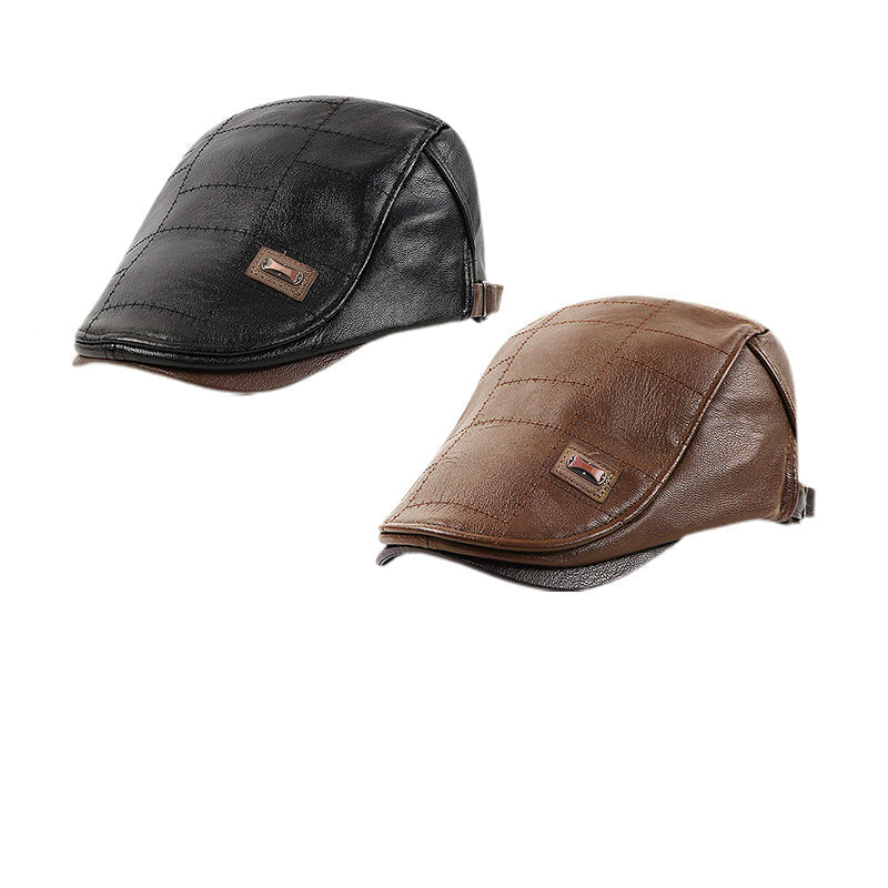 Brehn | ElderLux Plüschleder-Beret | Gemütliche Eleganz für ein warmes Wintererlebnis