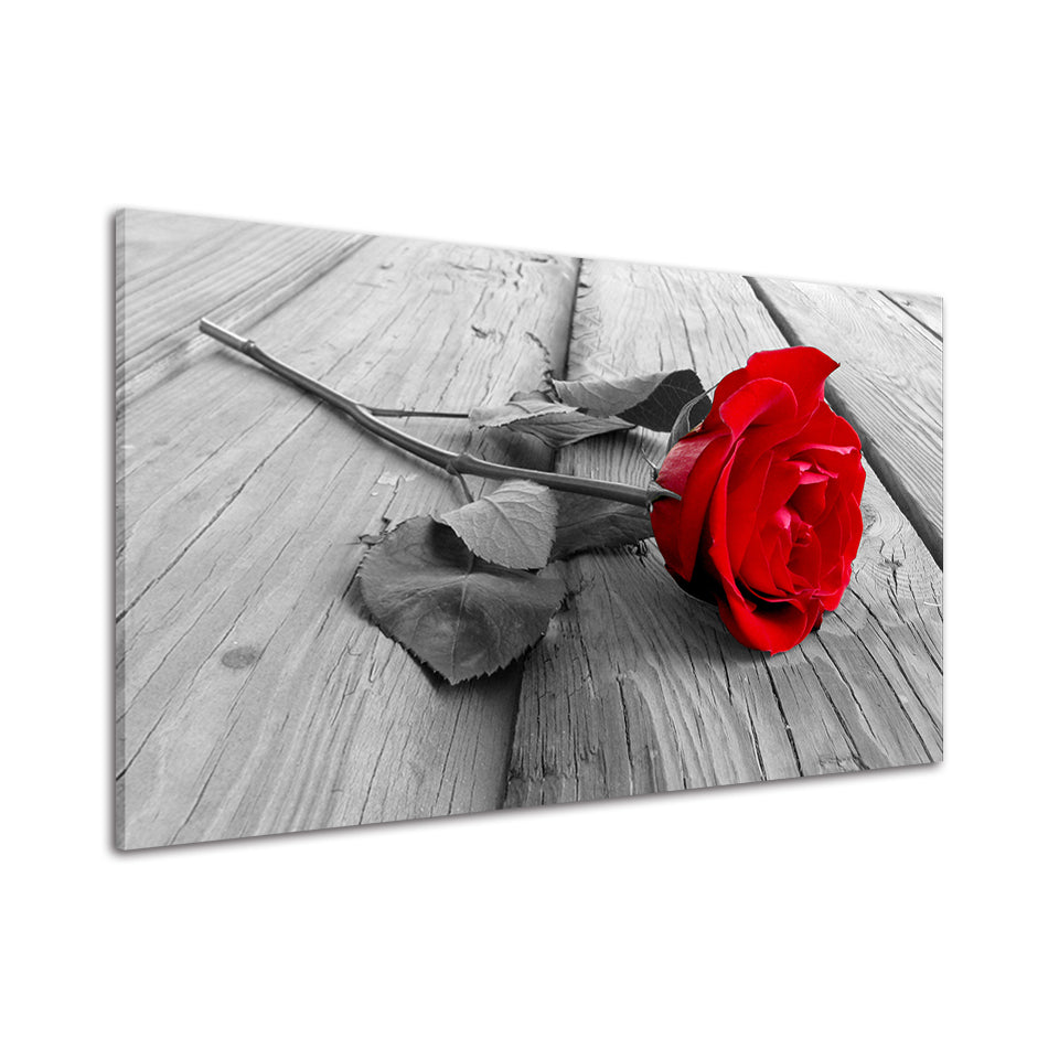 Lonely Rose - Leinwand Wandkunst Gemälde