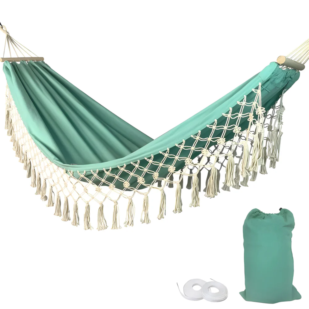 Brehn | Bequeme Boho-Hängematte aus Baumwolle