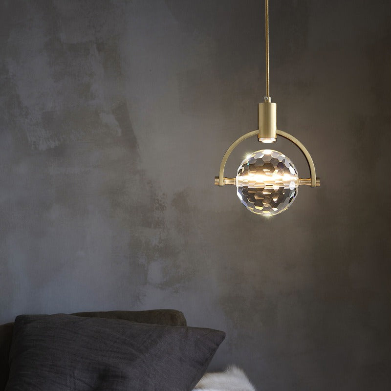 Brehn | CrystalChic Pendelleuchte - Ringförmige LED-Deckenlampe mit funkelneden Kristallen