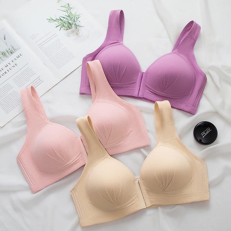 Plus-Size-BH mit Vorderverschluss, elastischem Bund und Push-up-Komfortfunktion