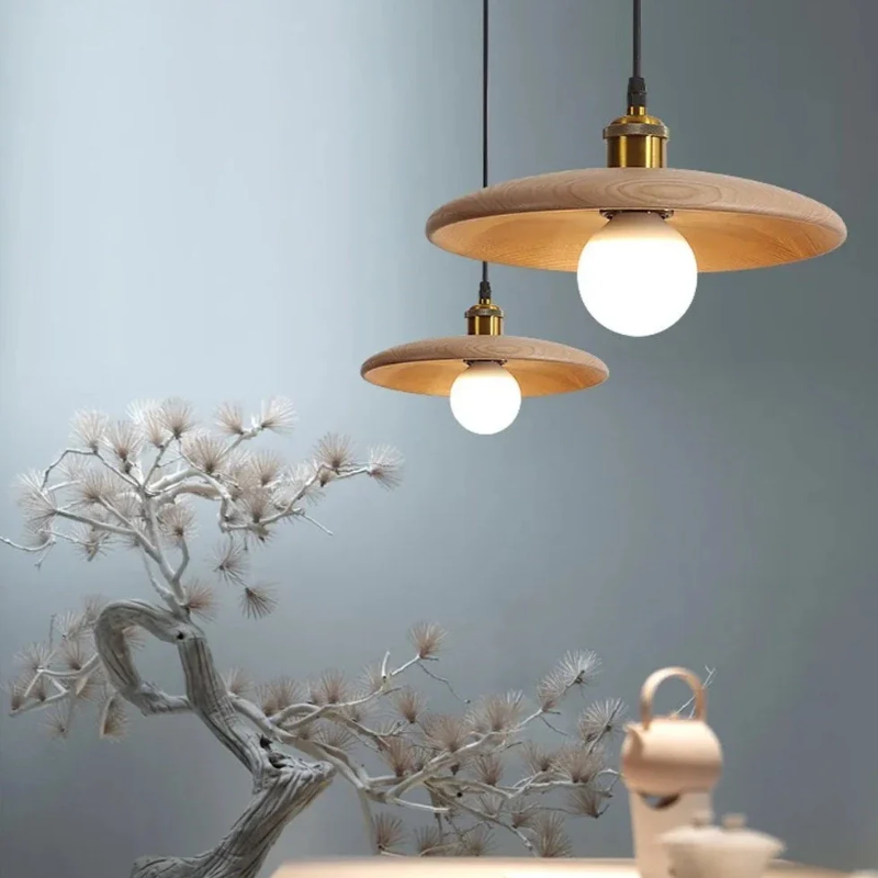 Brehn | Nordic Minimalist Holz LED Pendelleuchte
