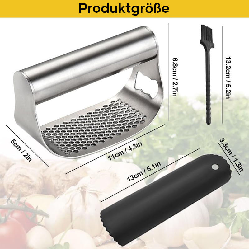 Neuer Knoblauchpresser aus Edelstahl | Brehn
