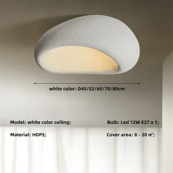 Brehn | Natürliche Wabi Sabi Deckenlampe - SereneAura