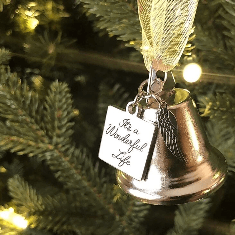 Brehn | 🎄Weihnachtsbaum-Memorial-Ornamente Engel Flügel Glocken Anhänger Hänge-Dekoration