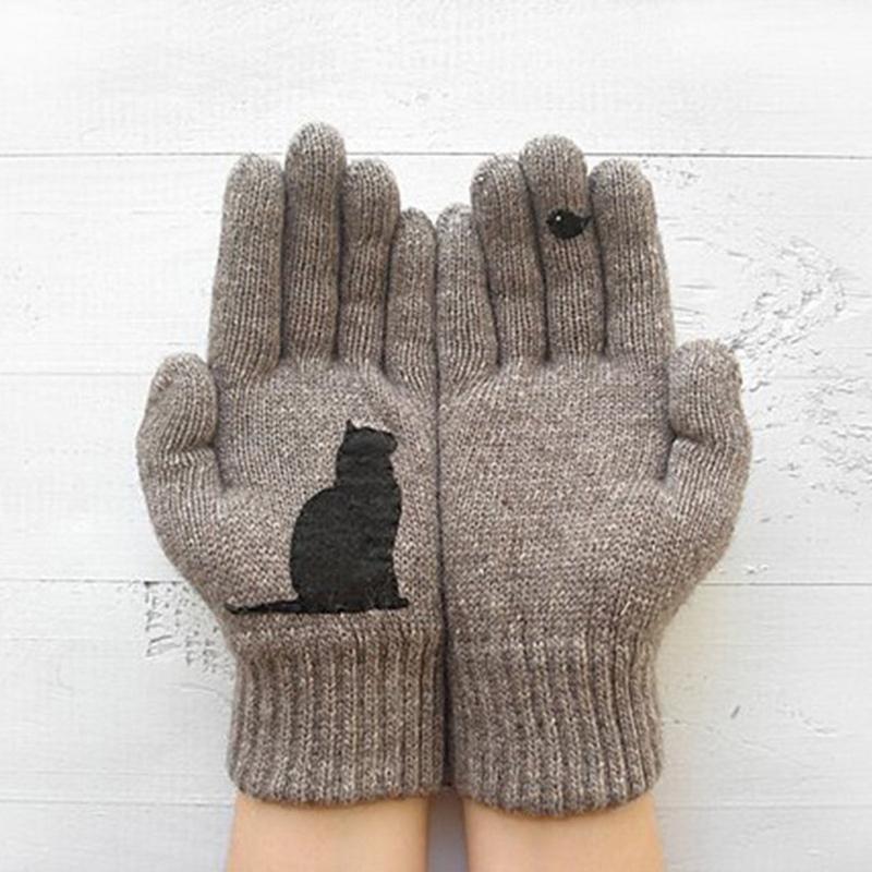 Brehn | Handschuhe aus Baumwolle im Katzenstil