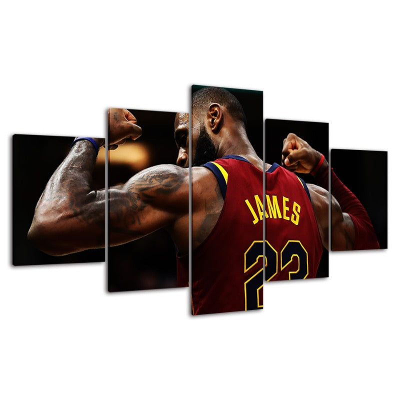 22 James - 5-teiliges Leinwand Wandbild | Brehn