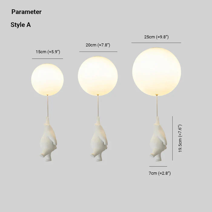 Kinder-Deckenlampe mit Bär und Ballon - CloudBear | Brehn