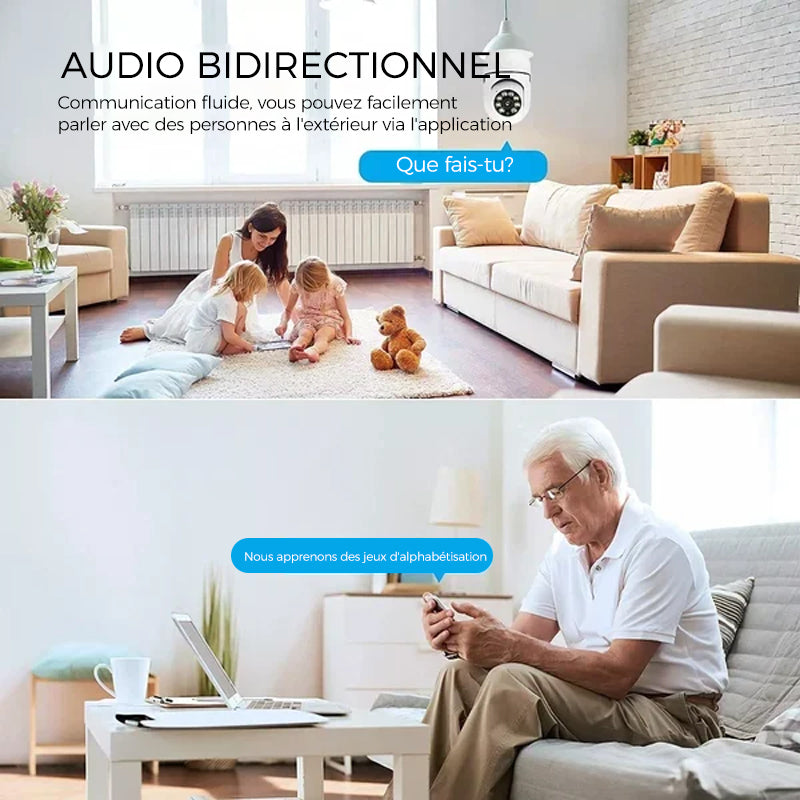 Drahtlose WLAN-Sicherheitskamera mit Glühbirne | Brehn