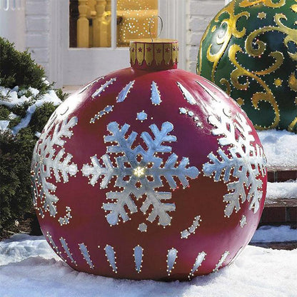 Brehn | Aufblasbarer Weihnachtsball im Freien dekoriert