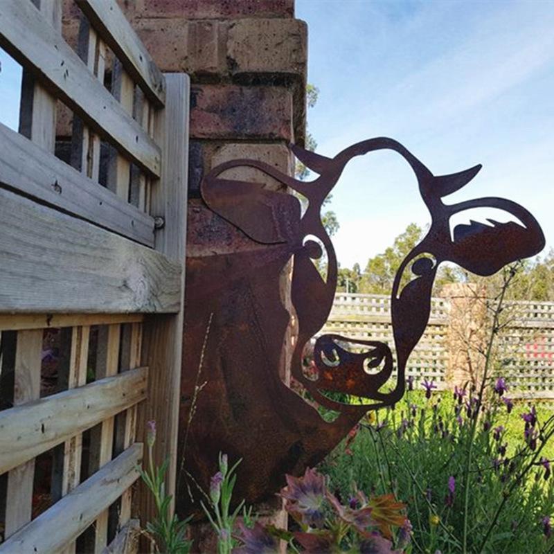 Brehn | Outdoor Garten Bauernhof Spionierender Ziegen Metall Kunstwerk Innen Dekoration