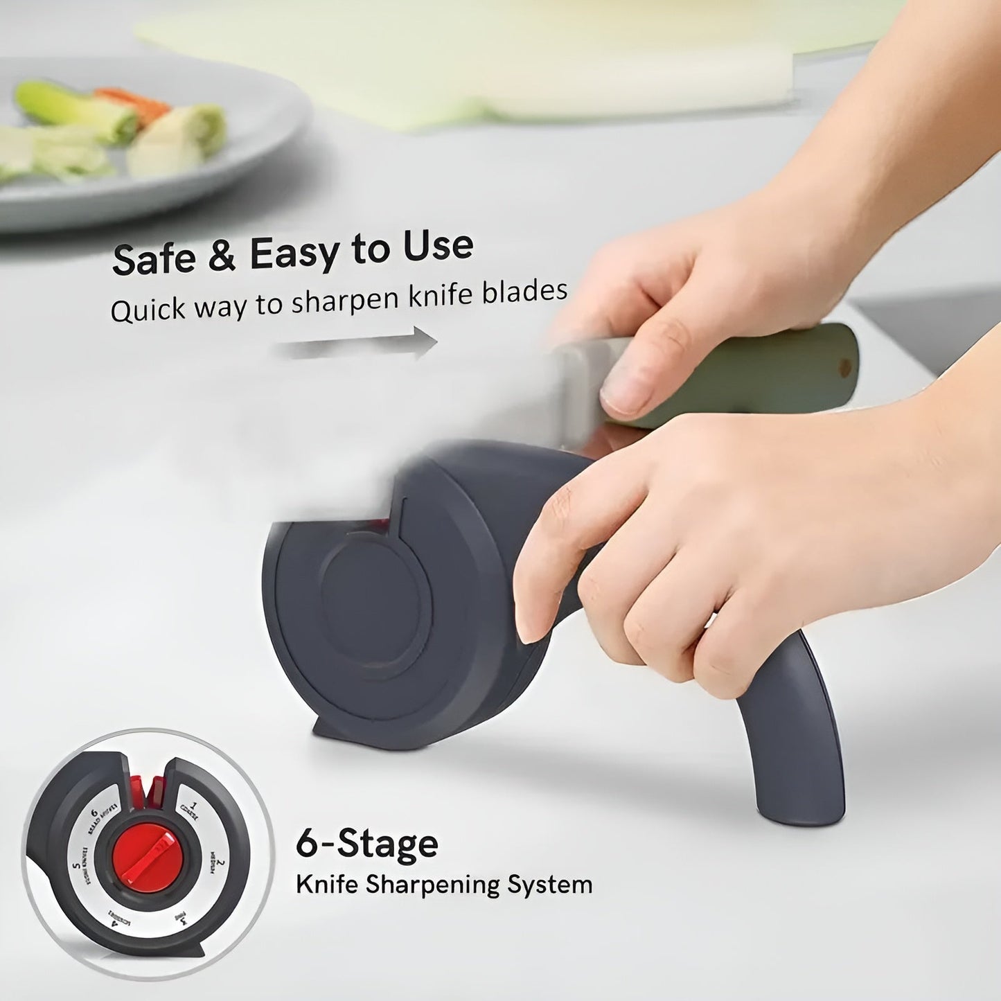 Brehn | 6-in-1 Multi Tool Anti-Rutsch Messer-Schärfer