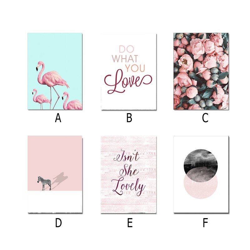 Nordischer warmrosa Flamingo - Leinwandbild