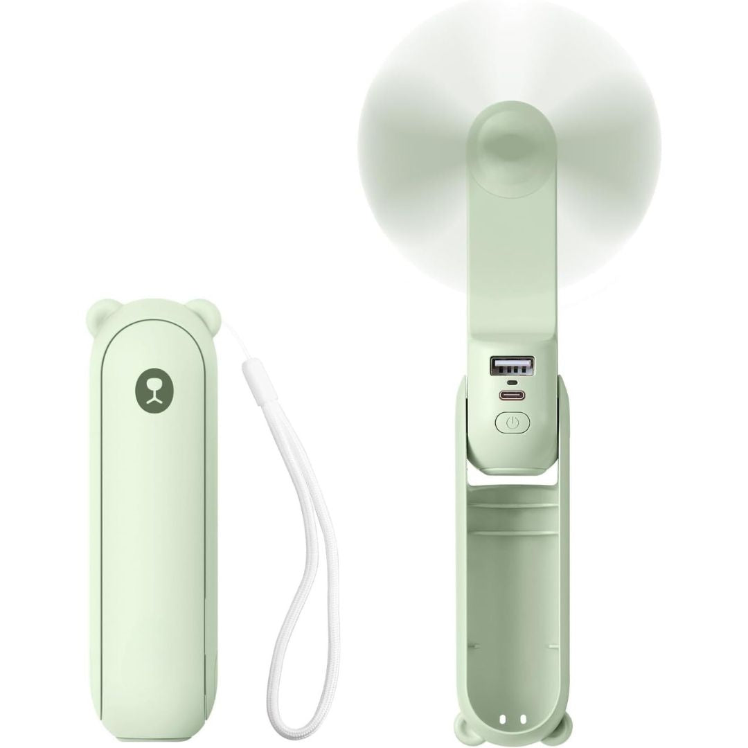 3 In 1 Handheld Mini Ventilator | USB Wiederaufladbar, Faltbares Design & Ideal für Reisen, Camping und Outdoor-Aktivitäten | Brehn