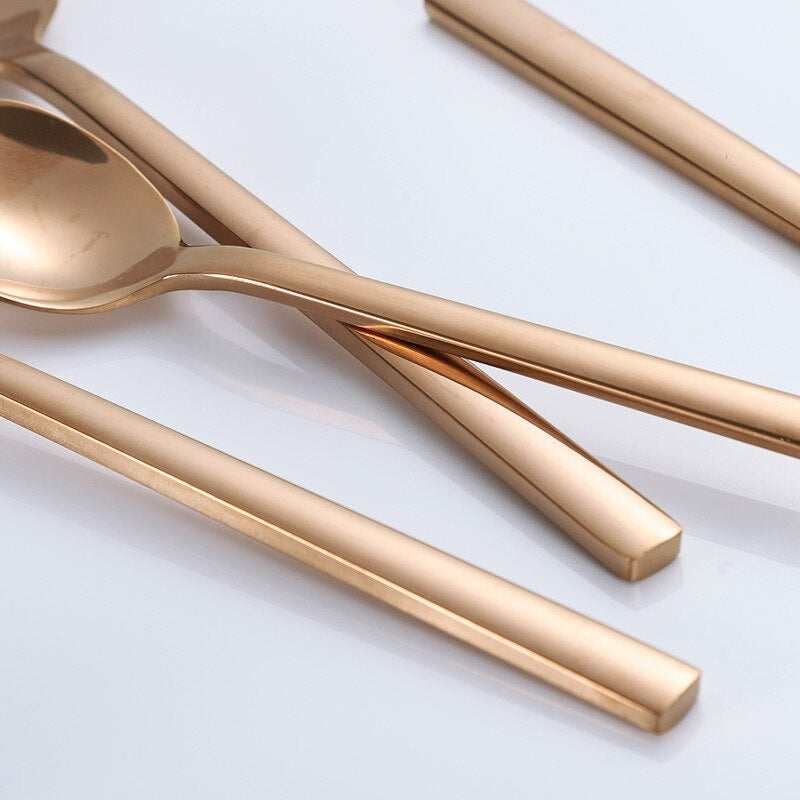 Brehn | LumiDine 30-teiliges Premium Besteckset | Edelstahl | Modernes Design | Für 6 Personen | Langlebig & Spülmaschinenfest