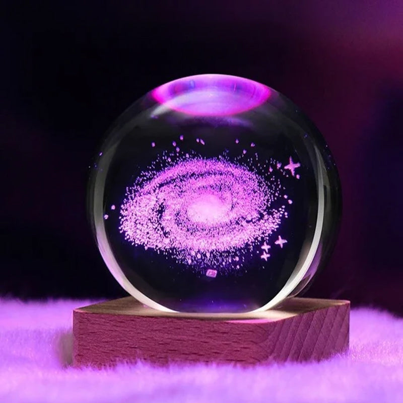 3D Galaxy Kristallkugel Nachtlicht Dekorlampe | Brehn