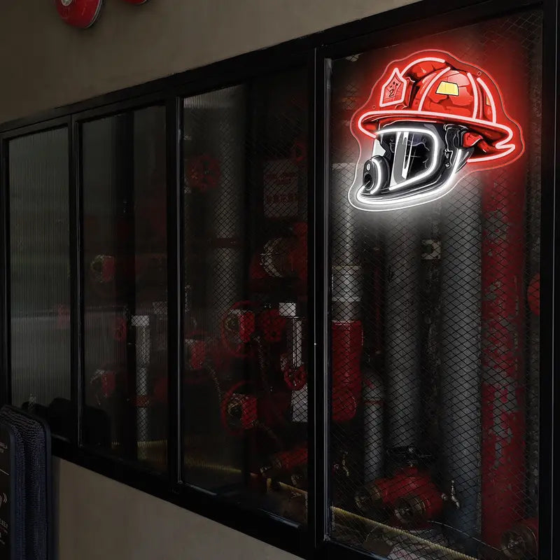 Brehn | Feuerwehrhelm Neonzeichen