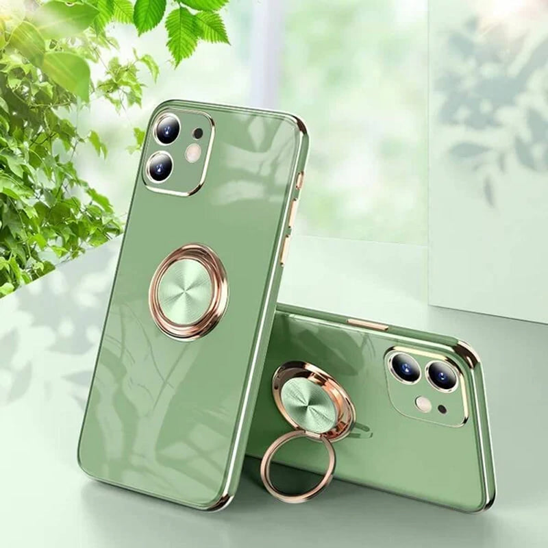 Brehn | Plattierte Hülle mit Ring für iPhone