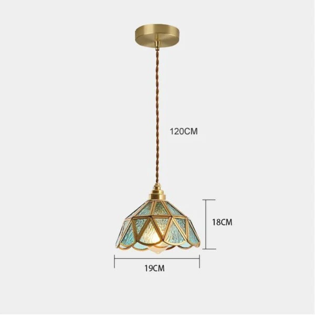 Brehn | Design Pendelleuchte Buntglas