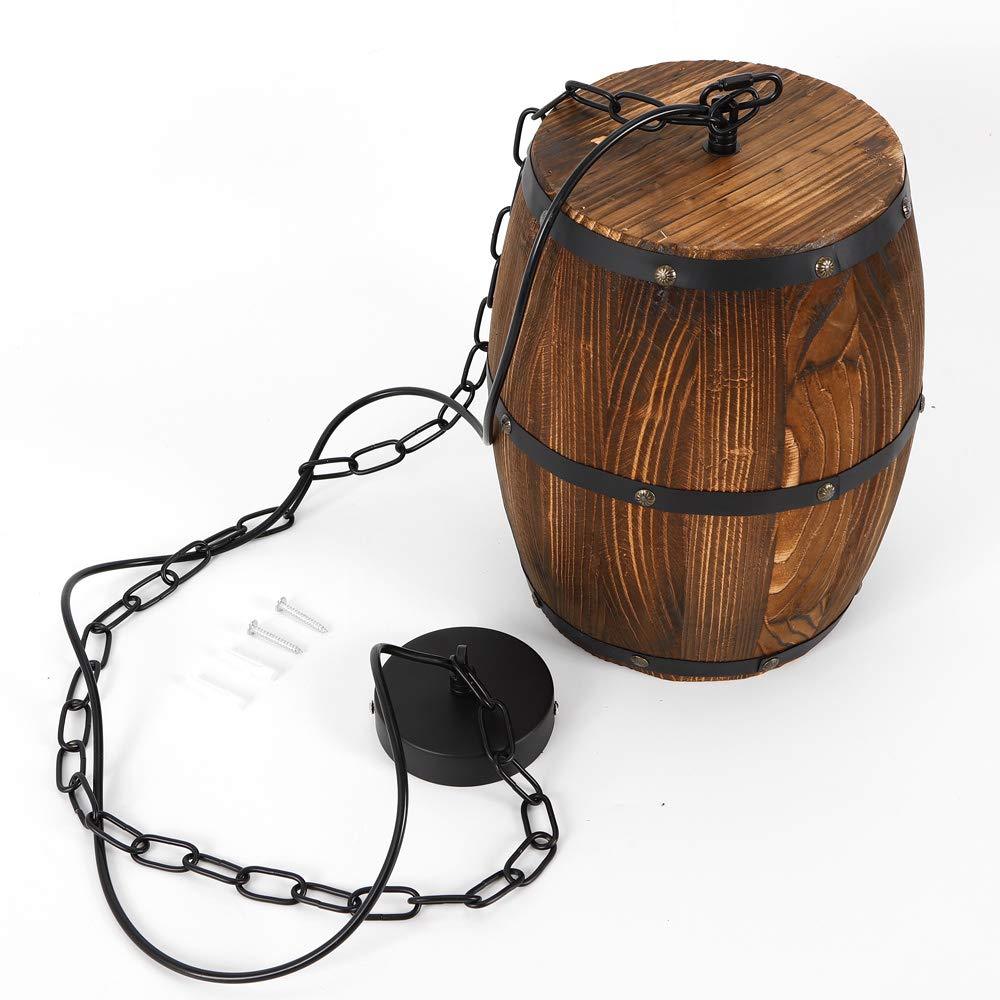 Retro Holz Weinfass Pendelleuchte | Brehn