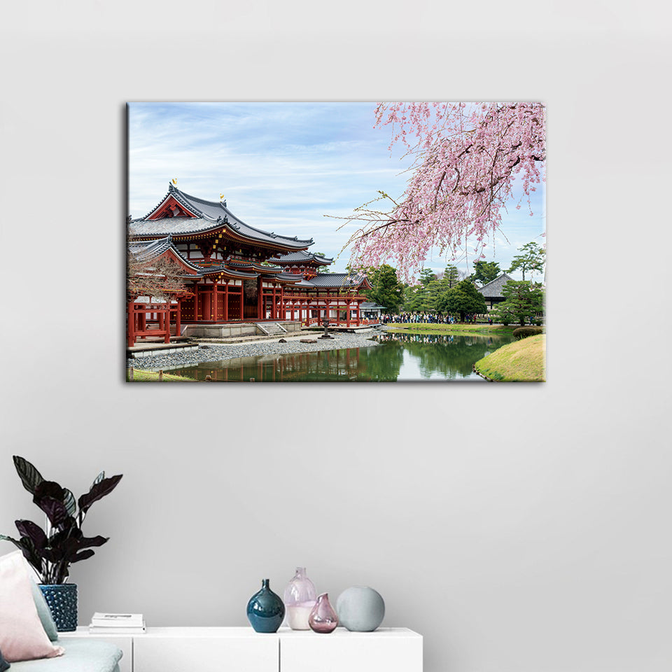 Wunderschöne Kirschblüte - Leinwand Wandkunst Gemälde