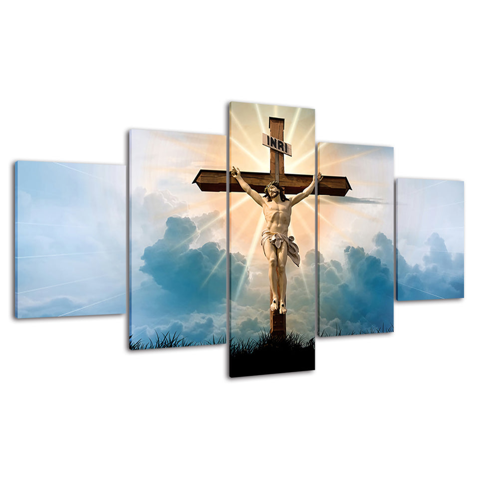 Jesus Am Kreuz - Leinwand Wandkunst Malerei