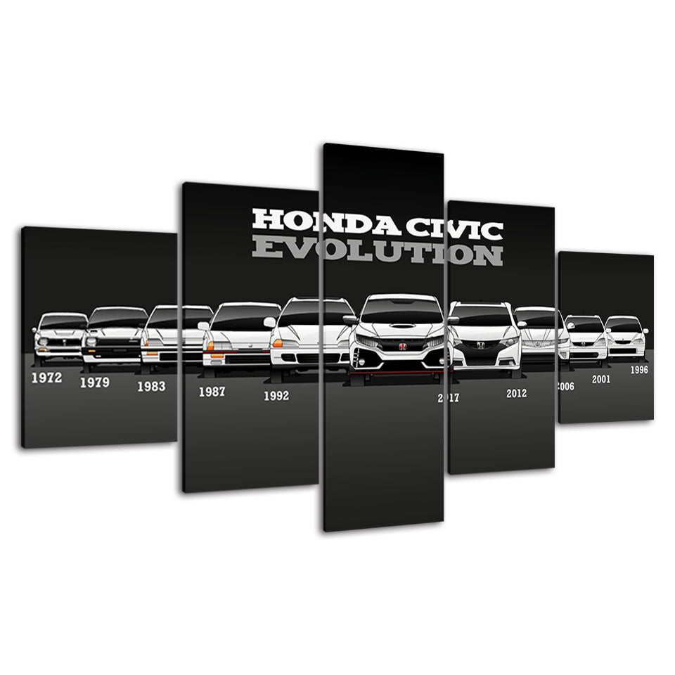 Honda Civic Evolution - Leinwand Wandkunst Gemälde