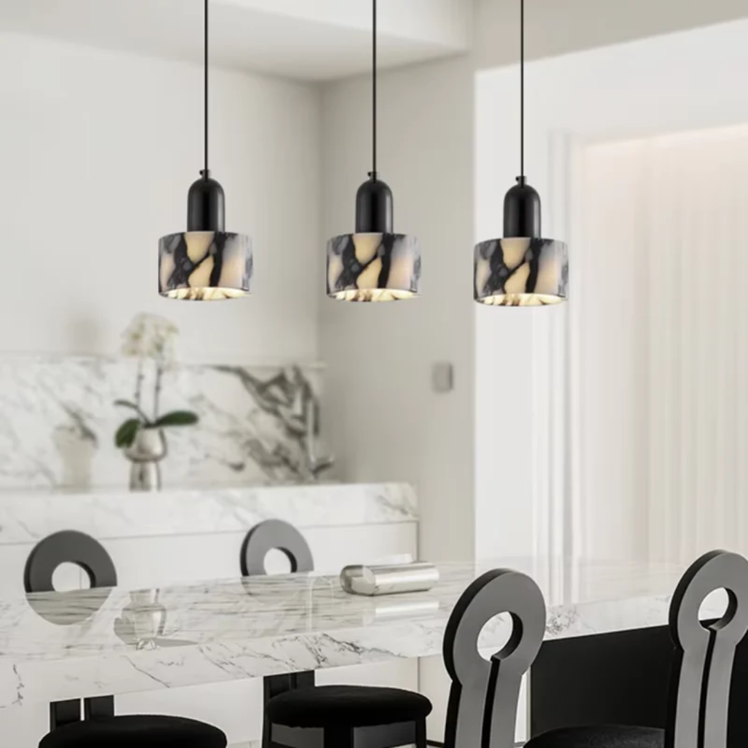 Brehn | Luxus Schwarze Marmor Design Pendelleuchte