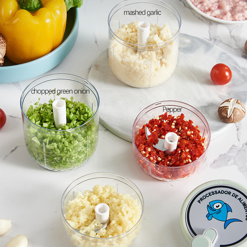 VIvolux | Tragbarer manueller schneller Knoblauch-Gemüseschneider