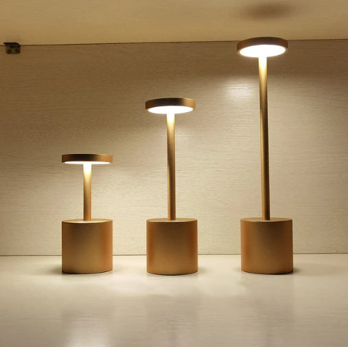 Brehn | LumaLite Wiederaufladbare LED-Tischlampe | Kabellos | Dimmbar | Modernes Design für Restaurants und Zuhause