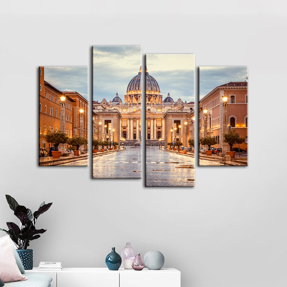 Fresh Palace 4 Stück - Leinwand Wandkunst Gemälde