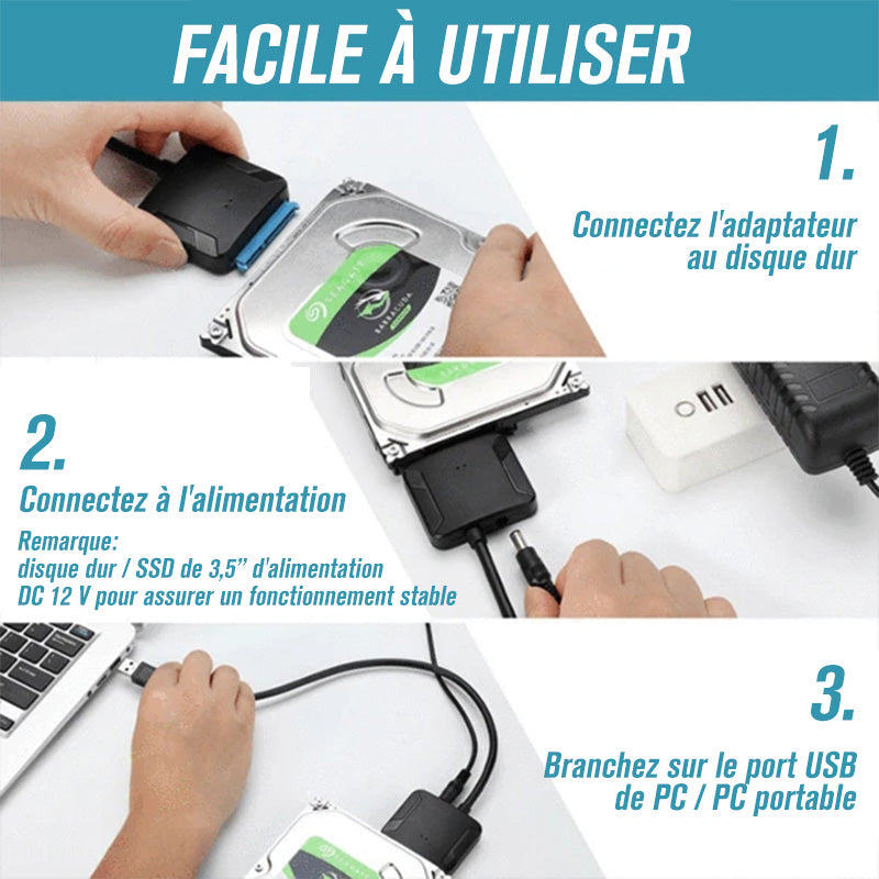 USB 3.0 zu SATA III Festplattenadapter | Brehn