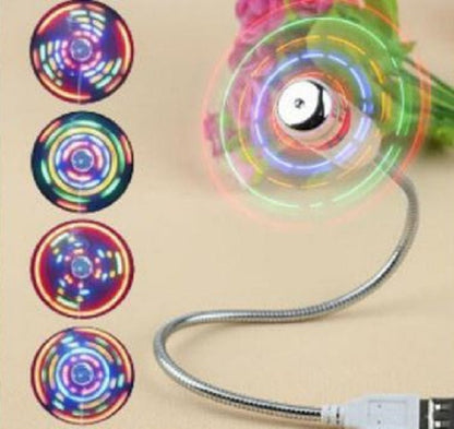 Flexibler & Anpassbarer LED USB Softventilator mit verborgener Uhranzeige | Brehn
