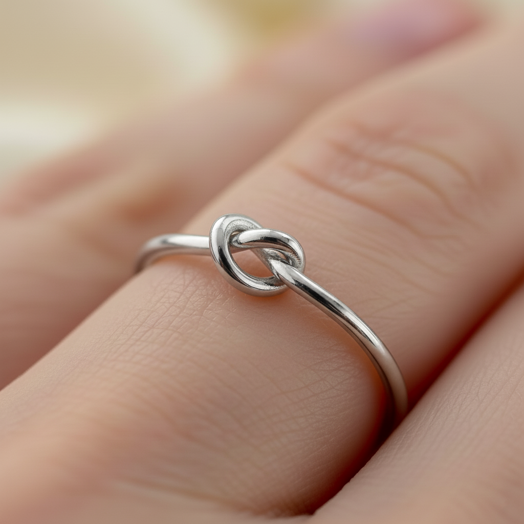Brehn | Zierliches Herz Knoten Bond Ring