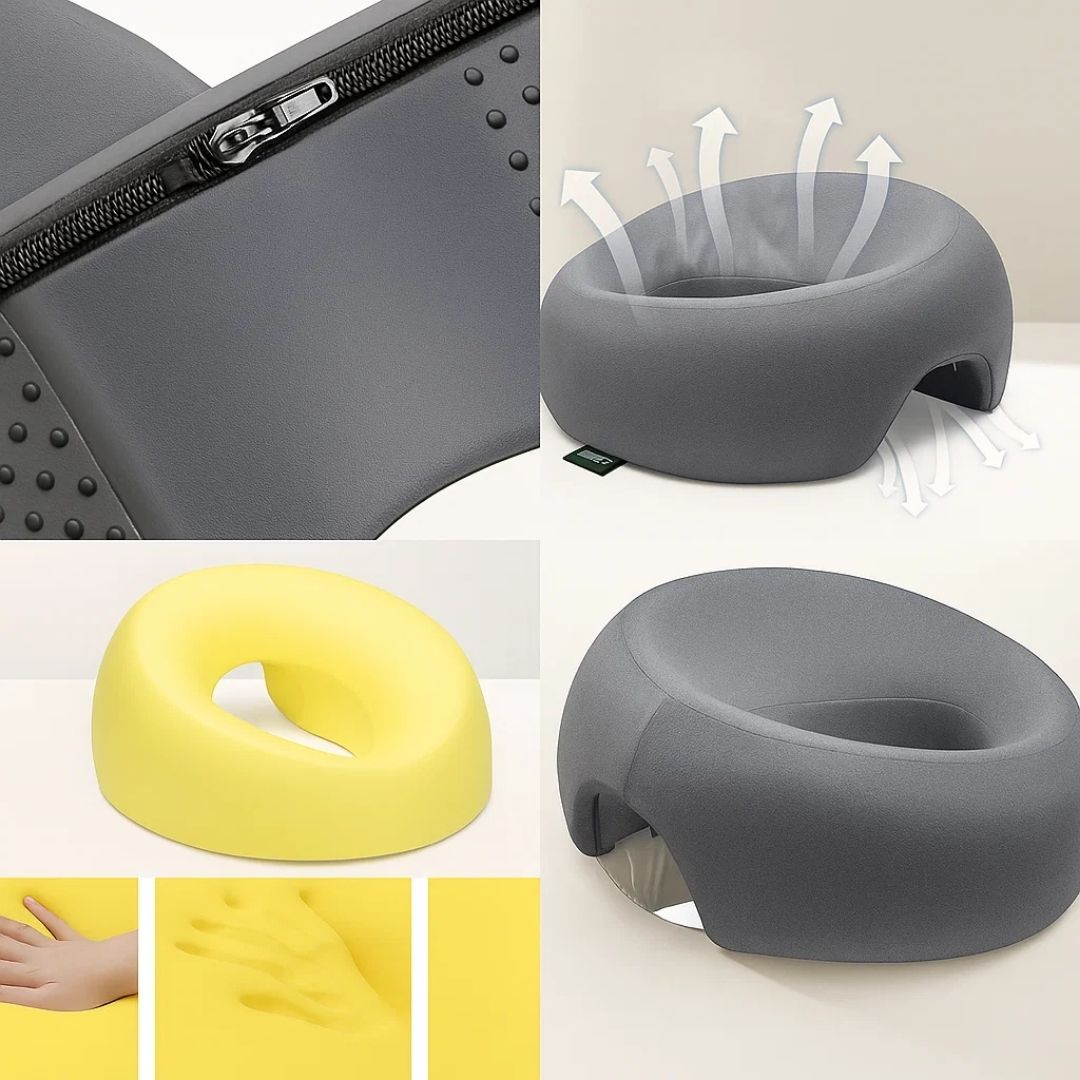 FaceEase | Face-Down-Kissen – Druckentlastungsunterstützung – Konturiertes Memory-Schaum – Ideal für Massage, Schönheit & Bauchschlaf Brehn
