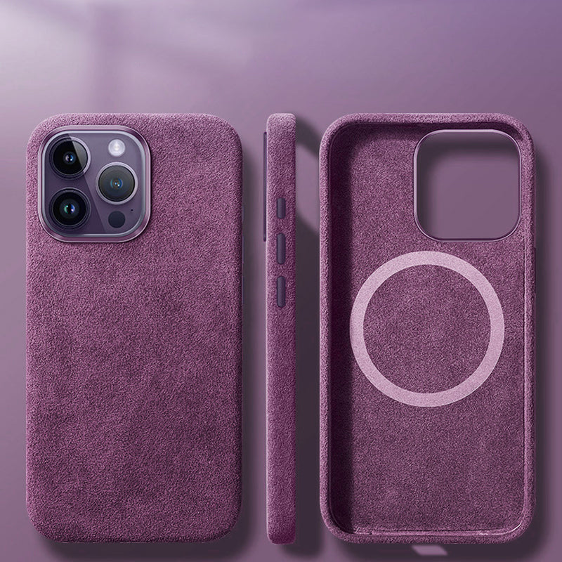 Italienisches Alcantara-Magnetcase für Iphone