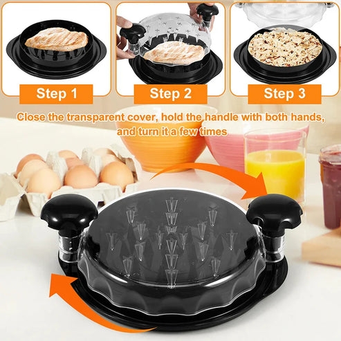 Brehn | GourmetCraft Hähnchenzerkleinerer Pro | Müheloses Zerkleinern von Fleisch für schnelle Mahlzeiten und Gourmetgerichte