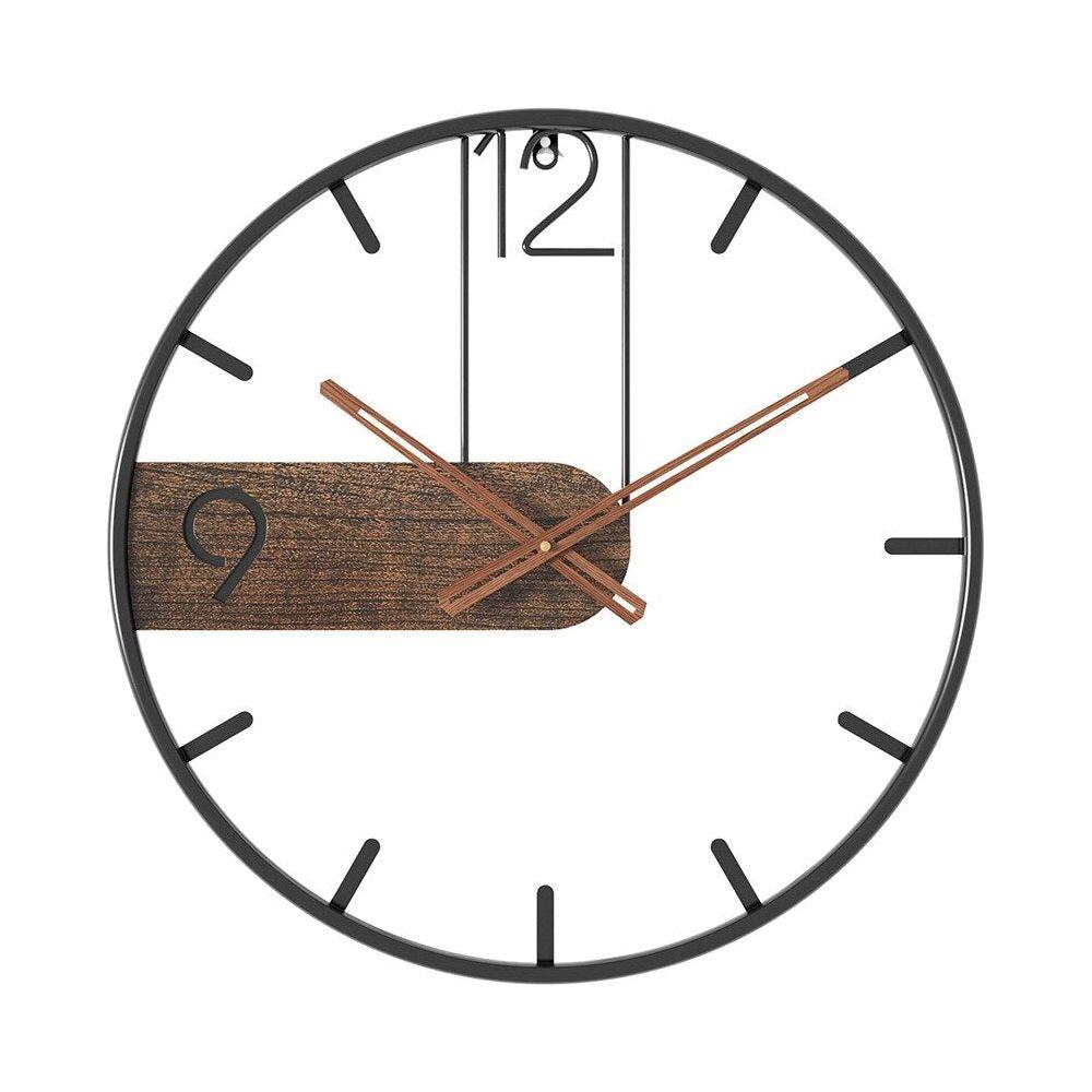 GrandeTime Uhr - Moderne große runde Metallwanduhr