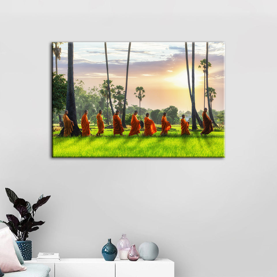 Morgen Spaziergang - Leinwand Wandkunst Malerei