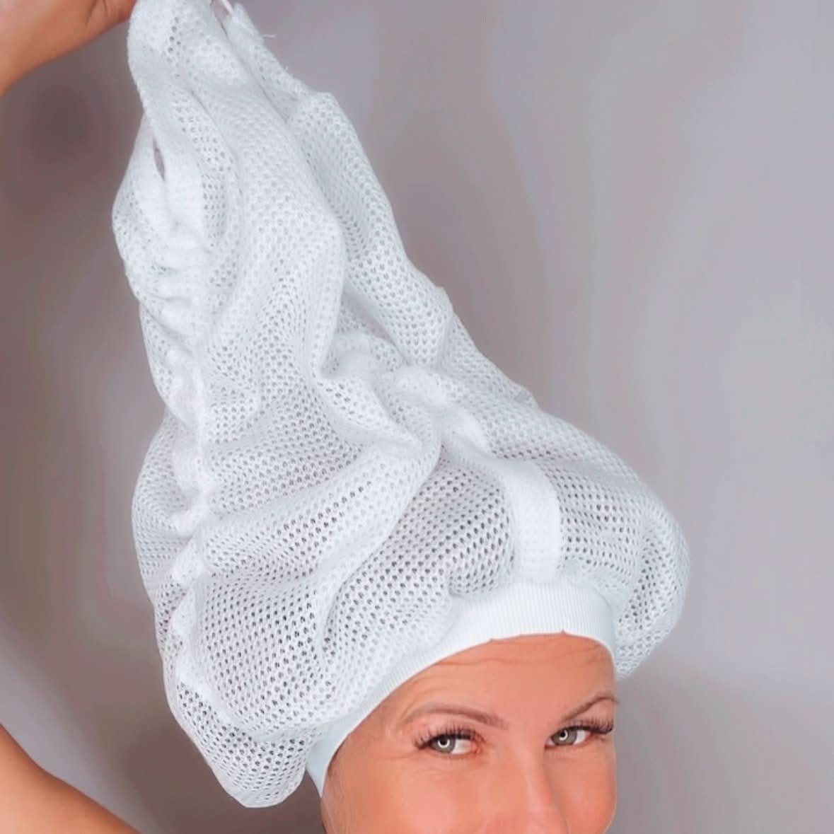 Netz-Plopphaube für lockiges Haar – Frizz-freie Trockenhaube