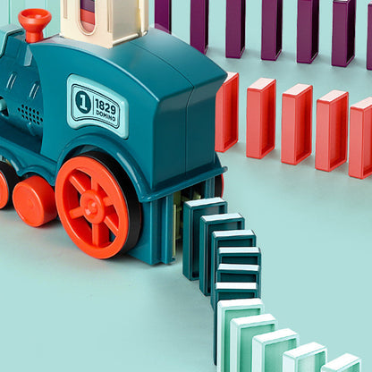 Brehn | Domino-Zug-Baustein-Set, das Baustein-Spielzeug zusammenbaut