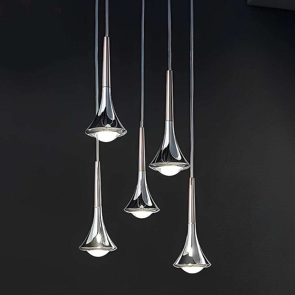 Moderne LED-Pendelleuchte in Tropfenform – Adjustae Metall-Kronleuchter für Wohnzimmer, Schlafzimmer und Esszimmer